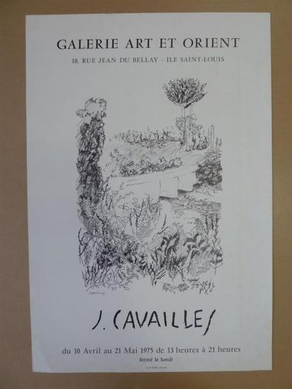 null Jules CAVAILLES 
Lot de 3 :
- Paris, Lithographie numérotée 69/100, et tampon...