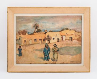 null Lucien MAINSSIEUX (1885-1958)
Douar arabe avec trois fillettes
Huile sur toile...