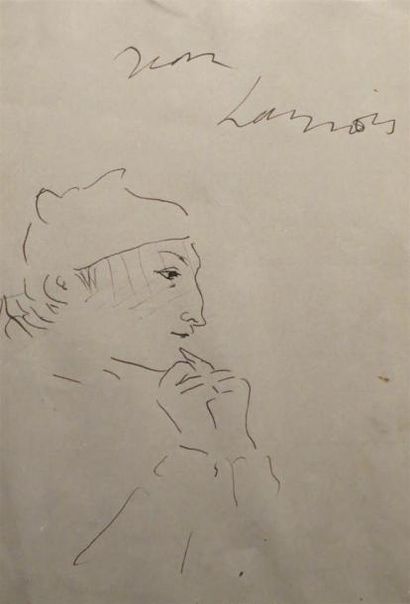Jean LAUNOIS (1898 -1942) 
Portrait de profil...