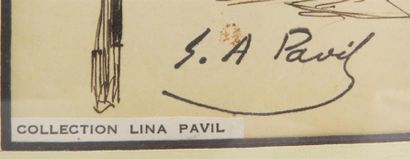 null Elie Anatole PAVIL (1873-1948)
Scène animée orientaliste
Dessin à l'encre signé...