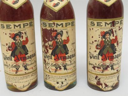 null 3 bouteilles Vieil Armagnac - Sempé à Sabazan - (EA - B)
