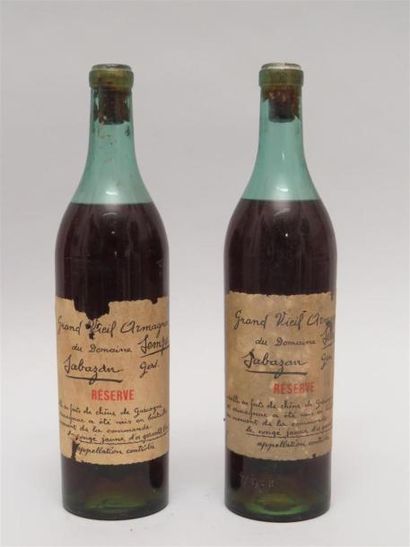null 2 bouteilles Grand Vieil Armagnac "Réserve" - Domaine Sempé à Sabazan - (EA...