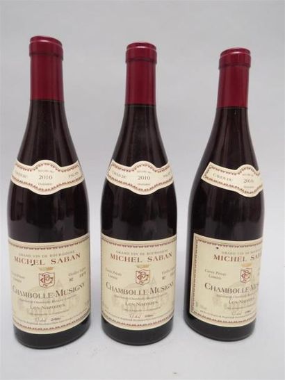 null 3 bouteilles Chambole Musigny - "Les Nazoires" - Michel Saban - 2010