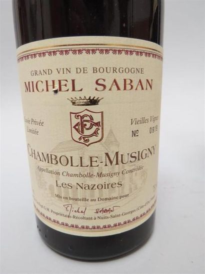 null 3 bouteilles Chambole Musigny - "Les Nazoires" - Michel Saban - 2010