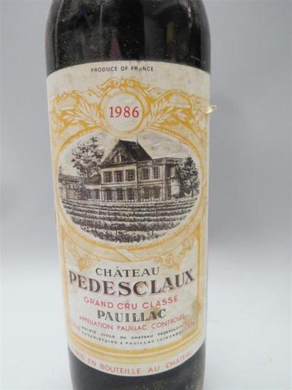null 1 bouteille Château Pedesclaux - Pauillac - 1986 (LB)
