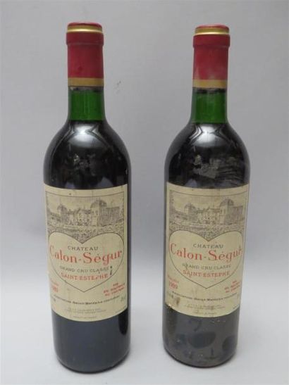 2 bouteilles Calon-Ségur - Saint Estèphe...