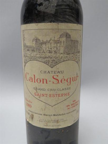 null 2 bouteilles Calon-Ségur - Saint Estèphe 1989 (LB - ES)