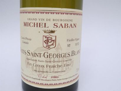 null 4 bouteilles Nuits Saint Georges Blanc "En Creux Fraîche Eau"- Michel Saban...