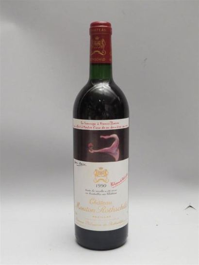  12 bouteilles Château Mouton Rothschild 1990 - (J) - (CB)
