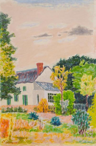 null Jules CAVAILLES (1901-1977)
La maison blanche 
Huile sur toile signée en bas...