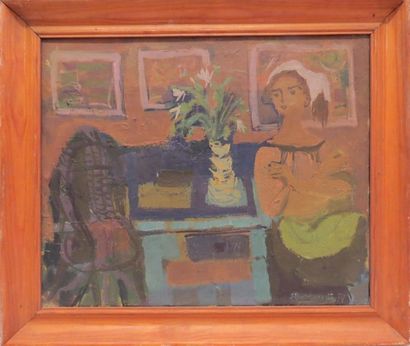 null Jacques BARBACANE (1922)
Femme au foulard
Huile sur toile signée en bas à droite...