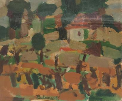 null Jacques BARBACANE (1922)
Paysage méditerranéen
Huile sur toile signée en bas...