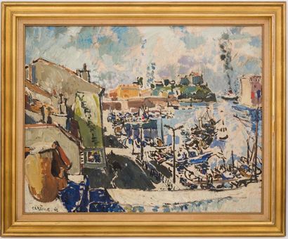 null Jean ARENE (né en 1929)
Port de Méditerranée
Huile sur toile signée en bas à...
