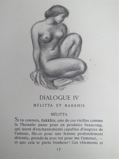 LUCIEN DE SAMOSATE. Dialogue des courtisanes.
In-folio...