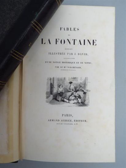 null LA FONTAINE (Jean de). Fables.		
Deux volumes grand in-8 demi-basane vert foncé,...