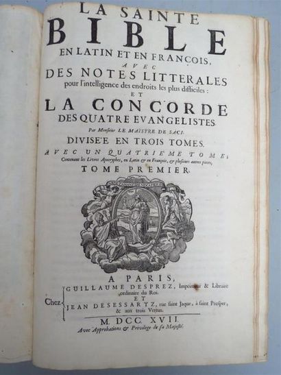 null [BIBLE]. La Sainte Bible en latin et en françois, avec des notes littérales...