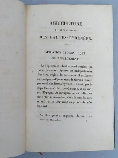 null [HAUTES-PYRENEES]. Agriculture française, par MM. les inspecteurs de l'agriculture....