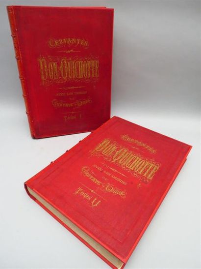 null CERVANTES. L'Ingénieux hidalgo Don Quichotte de la Manche.
Deux volumes in-folio...
