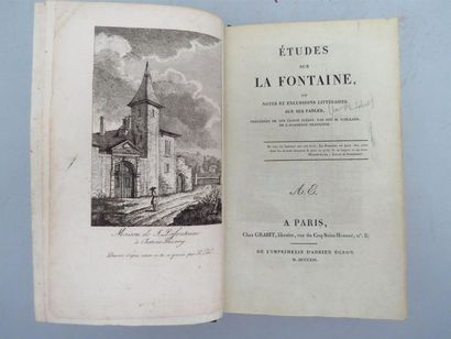 null [SOLVET (Pierre-Louis)]. Etudes sur La Fontaine ou Notes et excursions littéraires...