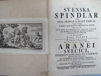 null CLERCK (Carl). Svenska Spindlar uti sina Hufvud-Slägter indelte samt under några...