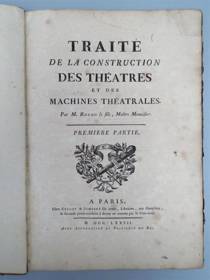null ROUBO le fils (André-Jacob). Traité de la construction des théâtres et des machines...