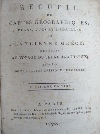 null [ATLAS] BARTHÉLÉMY BARBIE DU BOCAGE. Recueil de cartes géographiques, plans,...