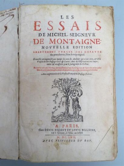 null MONTAIGNE (Michel, seigneur de). Les Essais. Nouvelle édition exactement purgée...