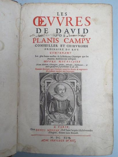 null PLANIS CAMPY (David). Les OEuvres. 
In-folio vélin rigide ivoire, encadrement...
