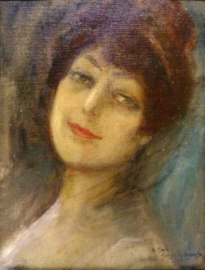 null Georges Antoine ROCHEGROSSE (1859-1938)
Portrait de Marie
Huile sur toile marouflée...