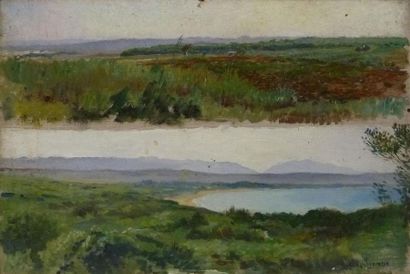 null Georges Antoine ROCHEGROSSE (1859-1938)
Vue panoramique des environs de Carthage...