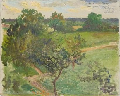 null Georges Antoine ROCHEGROSSE (1859-1938)
Les bois
Deux huiles sur panneaux (1...