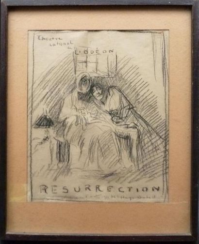 null Georges Antoine ROCHEGROSSE (1859-1938)
"Résurrection" : projet d'affiche pour...