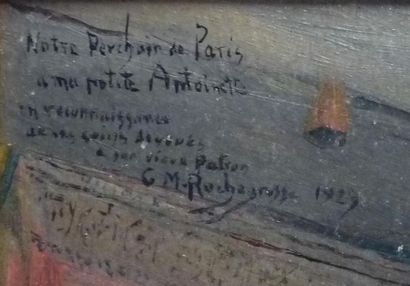 null Georges Antoine ROCHEGROSSE (1859-1938)
"Notre perchoir à Paris"
Huile sur panneau...