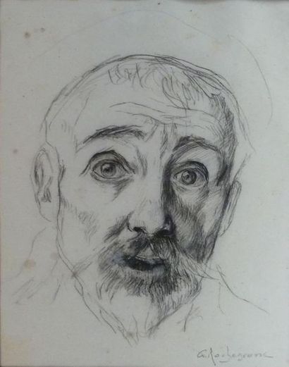 null Georges Antoine ROCHEGROSSE (1859-1938)
Autoportrait
Dessin à la mine de plomb...