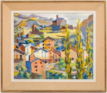 null René Gaston LAGORRE (1913-2004)
Vallée d'Andorre, le hameau des Los Bons de...