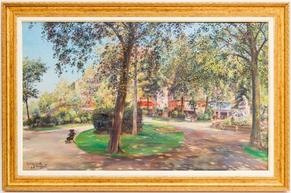 null Ubaldo IZQUIERDO CARVAJAL (1896-c.1960)
Place Wilson, Toulouse
Huile sur toile...