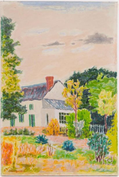 null Jules CAVAILLES (1901-1977)
La maison blanche 
Huile sur toile signée en bas...