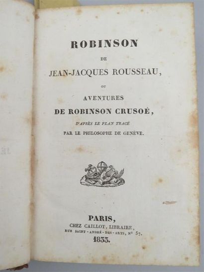 null [ANONYME] Robinson de Jean-Jacques Rousseau, ou Aventures de Robinson Crusoé,...