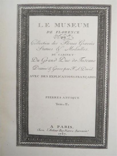 null [DAVID]. MULOT (François-Valentin). Muséum de Florence, ou Collection des pierres...