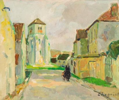 Alfred CHAGNIOT (1905-1991)
Vue de village...