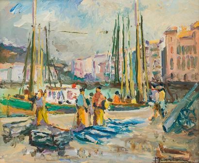 Marcel BERTOIN (1897-1983) 
Port de Saint...