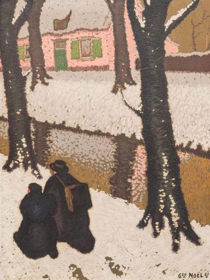 Noël GEO (1893-1969)
Trottoirs sous la neige
Huile...