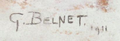 null Georges Albert E. BELNET (1876-?)
Village sous la neige
Huile sur carton signée...