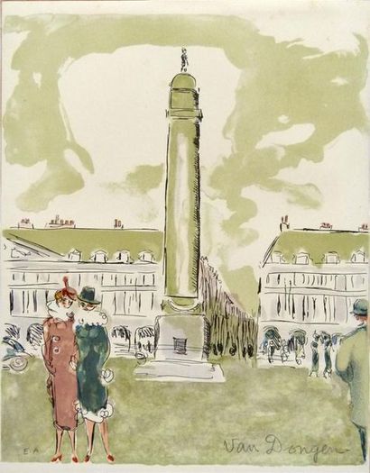 Kees VAN DONGEN (1877 - 1968)
Place Vendôme...