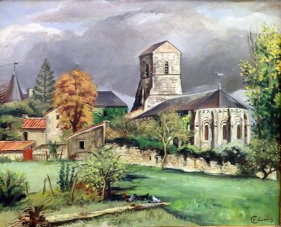 Etienne CHEVALIER (1910-1982)
Eglise romane...