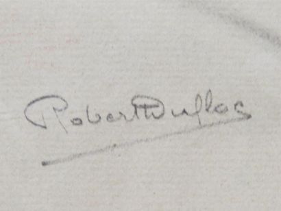 null Robert Louis Raymond DUFLOS (1898-?)
Nu allongé
Dessin au fusain signée en bas...