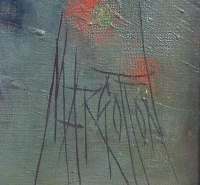 null René MARGOTTON (1915-2009)
"Bouquet à la cruche"
Huile sur toile signée en bas...