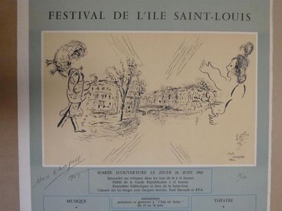 null Marc CHAGALL
Festival de l'Ile Saint Louis, 1965
Lithographie originale signée...