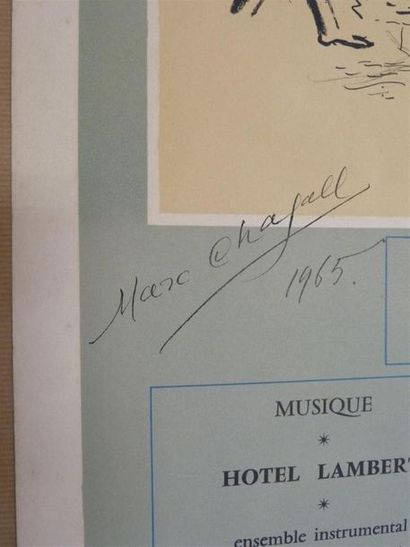 null Marc CHAGALL
Festival de l'Ile Saint Louis, 1965
Lithographie originale signée...