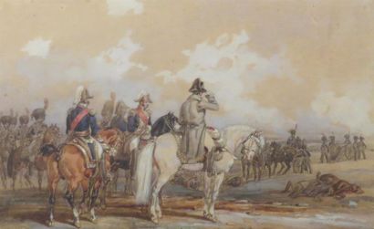 ECOLE FRANCAISE, XIXe 
Napoléon et son armée...